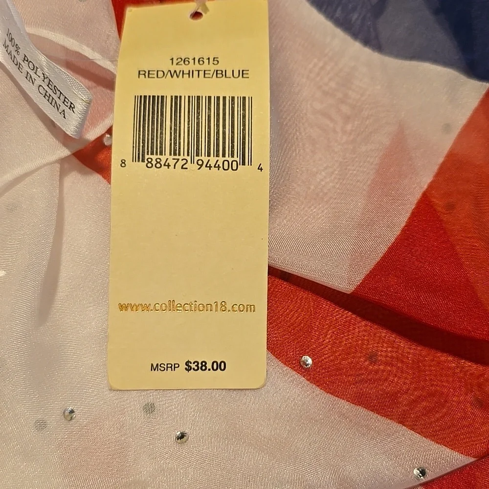 American Flag Patterned Scarf